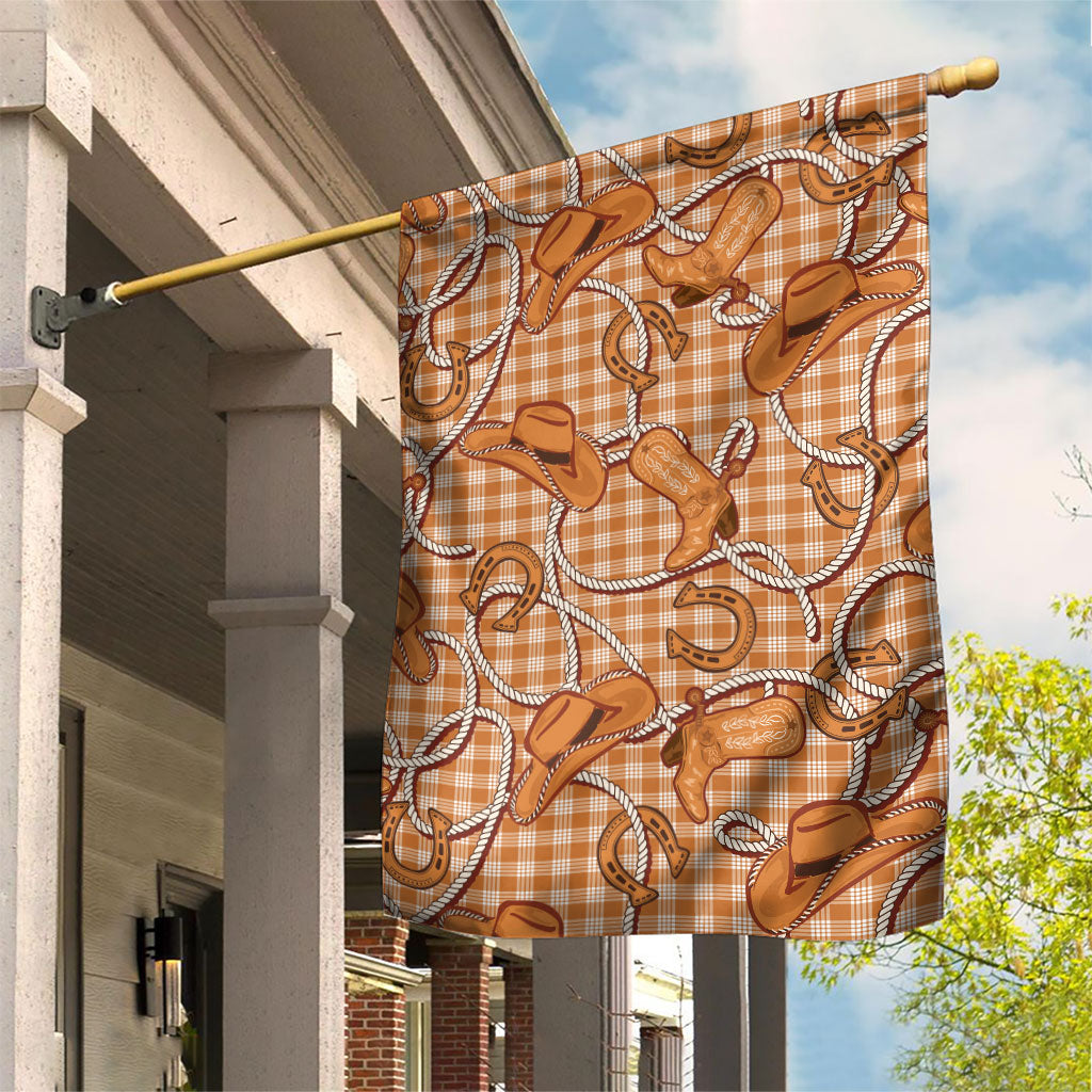 Brown Hawaii Palaka Cowboy Garden Flag Hawaiian Paniolo Festival Spirit LT19 House Flag Brown - Polynesian Pride