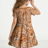 Brown Hawaii Palaka Cowboy Kid Short Sleeve Dress Hawaiian Paniolo Festival Spirit LT19 - Polynesian Pride