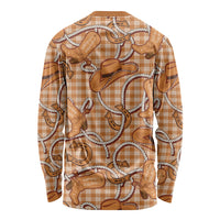 Brown Hawaii Palaka Cowboy Long Sleeve Shirt Hawaiian Paniolo Festival Spirit LT19 - Polynesian Pride