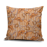 Brown Hawaii Palaka Cowboy Pillow Cover Hawaiian Paniolo Festival Spirit LT19 Brown - Polynesian Pride