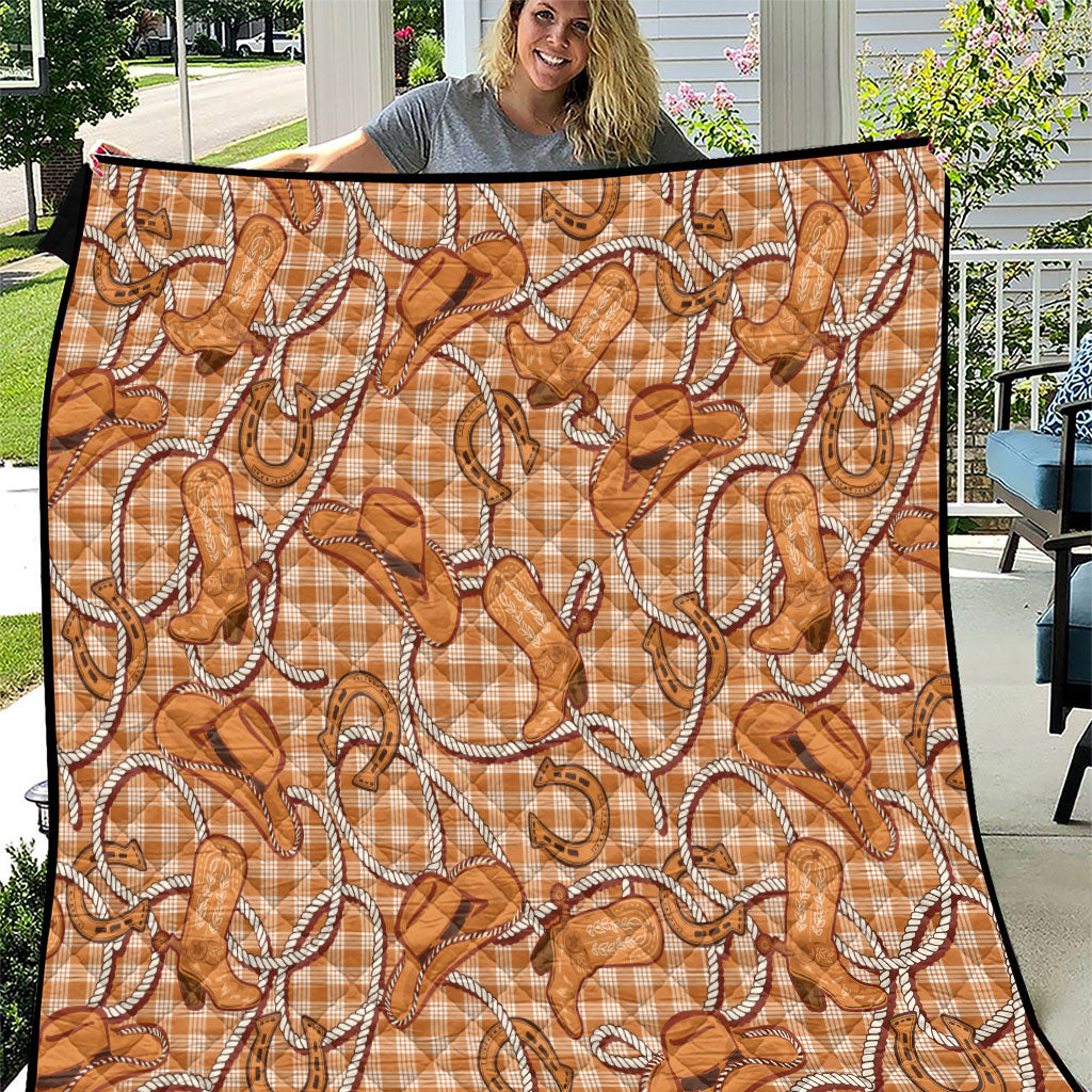 Brown Hawaii Palaka Cowboy Quilt Hawaiian Paniolo Festival Spirit LT19 Brown - Polynesian Pride