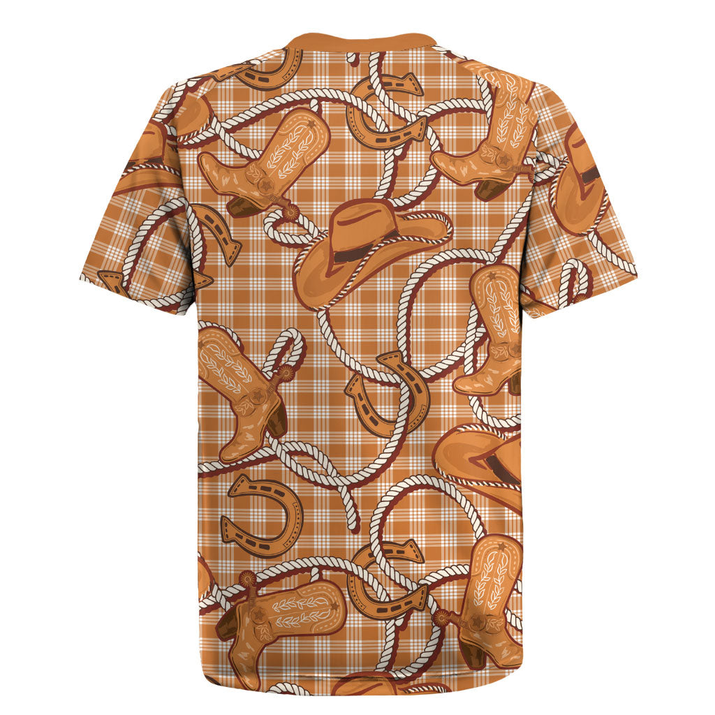 Brown Hawaii Palaka Cowboy Rugby Jersey Hawaiian Paniolo Festival Spirit LT19 - Polynesian Pride