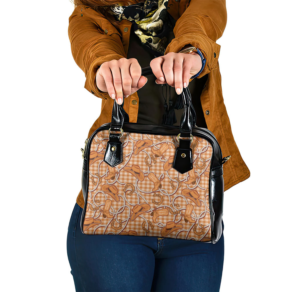 Brown Hawaii Palaka Cowboy Shoulder Handbag Hawaiian Paniolo Festival Spirit LT19 One Size Brown - Polynesian Pride