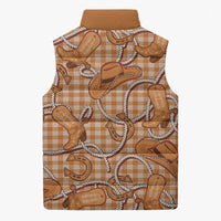 Brown Hawaii Palaka Cowboy Sleeveless Puffer Jacket Hawaiian Paniolo Festival Spirit LT19 - Polynesian Pride