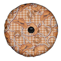 Brown Hawaii Palaka Cowboy Spare Tire Cover Hawaiian Paniolo Festival Spirit LT19 - Polynesian Pride