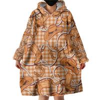Brown Hawaii Palaka Cowboy Wearable Blanket Hoodie Hawaiian Paniolo Festival Spirit LT19 - Polynesian Pride