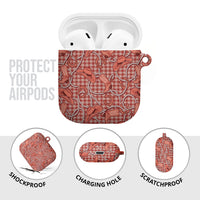 Red Hawaii Palaka Cowboy AirPods Case Hawaiian Paniolo Festival Spirit LT19 - Polynesian Pride