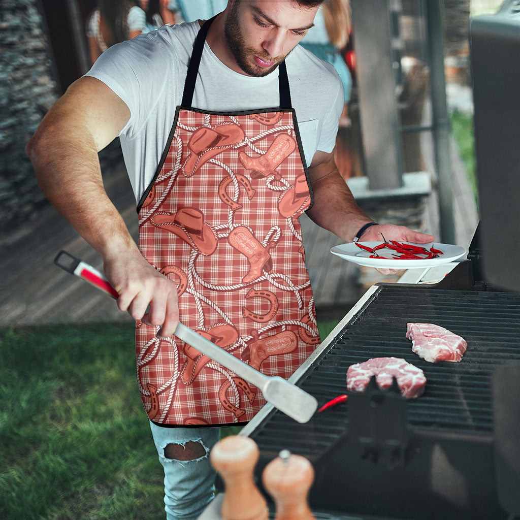 Red Hawaii Palaka Cowboy Apron Hawaiian Paniolo Festival Spirit LT19 - Polynesian Pride