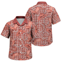 Red Hawaii Palaka Cowboy Family Matching Summer Maxi Dress and Hawaiian Shirt Hawaiian Paniolo Festival Spirit LT19 Son's Shirt Red - Polynesian Pride