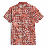 Red Hawaii Palaka Cowboy Hawaiian Shirt Hawaiian Paniolo Festival Spirit LT19 - Polynesian Pride