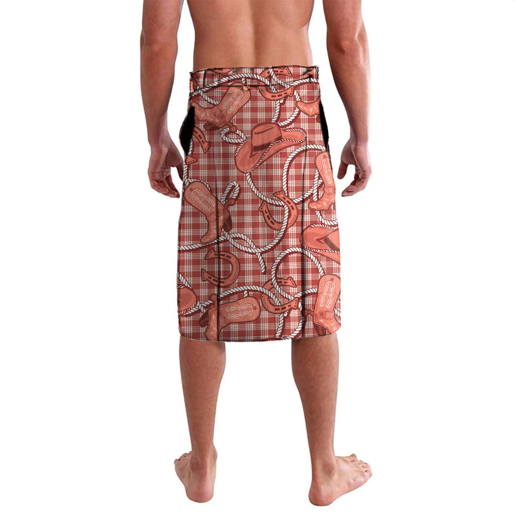 Red Hawaii Palaka Cowboy Lavalava Hawaiian Paniolo Festival Spirit LT19 - Polynesian Pride