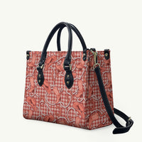 Red Hawaii Palaka Cowboy Leather Bag Hawaiian Paniolo Festival Spirit LT19 Red - Polynesian Pride