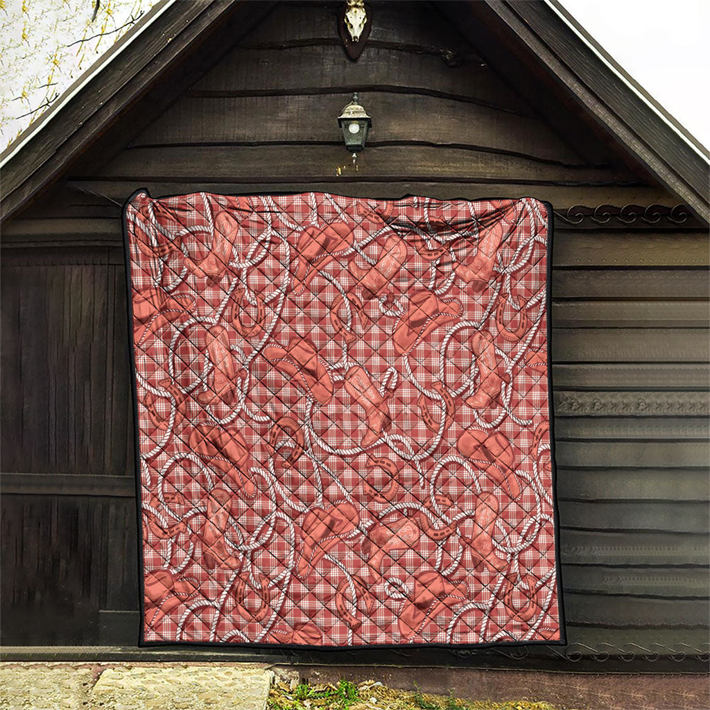 Red Hawaii Palaka Cowboy Quilt Hawaiian Paniolo Festival Spirit LT19 - Polynesian Pride