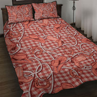 Red Hawaii Palaka Cowboy Quilt Bed Set Hawaiian Paniolo Festival Spirit LT19 Red - Polynesian Pride