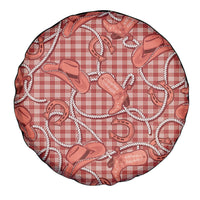 Red Hawaii Palaka Cowboy Spare Tire Cover Hawaiian Paniolo Festival Spirit LT19 - Polynesian Pride