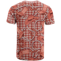 Red Hawaii Palaka Cowboy T Shirt Hawaiian Paniolo Festival Spirit LT19 - Polynesian Pride