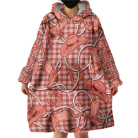 Red Hawaii Palaka Cowboy Wearable Blanket Hoodie Hawaiian Paniolo Festival Spirit LT19 - Polynesian Pride