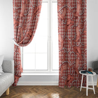 Red Hawaii Palaka Cowboy Window Curtain Hawaiian Paniolo Festival Spirit LT19 - Polynesian Pride