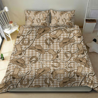 Beige Hawaii Palaka Cowboy Bedding Set Hawaiian Paniolo Festival Spirit LT19 - Polynesian Pride