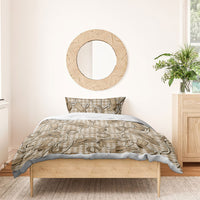 Beige Hawaii Palaka Cowboy Bedding Set Hawaiian Paniolo Festival Spirit LT19 - Polynesian Pride