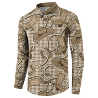 Beige Hawaii Palaka Cowboy Button Sweatshirt Hawaiian Paniolo Festival Spirit LT19 - Polynesian Pride