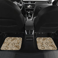 Beige Hawaii Palaka Cowboy Car Mats Hawaiian Paniolo Festival Spirit LT19 Set 2pcs - Back Beige - Polynesian Pride