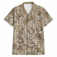 Beige Hawaii Palaka Cowboy Hawaiian Shirt Hawaiian Paniolo Festival Spirit LT19 Beige - Polynesian Pride