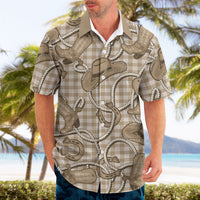 Beige Hawaii Palaka Cowboy Hawaiian Shirt Hawaiian Paniolo Festival Spirit LT19 - Polynesian Pride