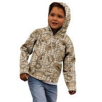 Beige Hawaii Palaka Cowboy Kid Hoodie Hawaiian Paniolo Festival Spirit LT19 - Polynesian Pride