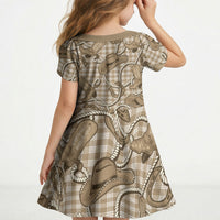 Beige Hawaii Palaka Cowboy Kid Short Sleeve Dress Hawaiian Paniolo Festival Spirit LT19 - Polynesian Pride