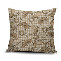 Beige Hawaii Palaka Cowboy Pillow Cover Hawaiian Paniolo Festival Spirit LT19 Beige - Polynesian Pride