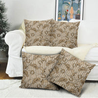 Beige Hawaii Palaka Cowboy Pillow Cover Hawaiian Paniolo Festival Spirit LT19 - Polynesian Pride