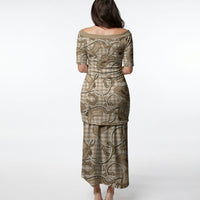 Beige Hawaii Palaka Cowboy Puletasi Hawaiian Paniolo Festival Spirit LT19 - Polynesian Pride