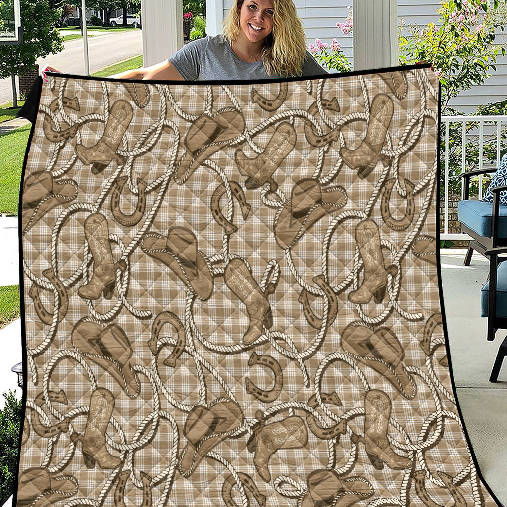 Beige Hawaii Palaka Cowboy Quilt Hawaiian Paniolo Festival Spirit LT19 Beige - Polynesian Pride