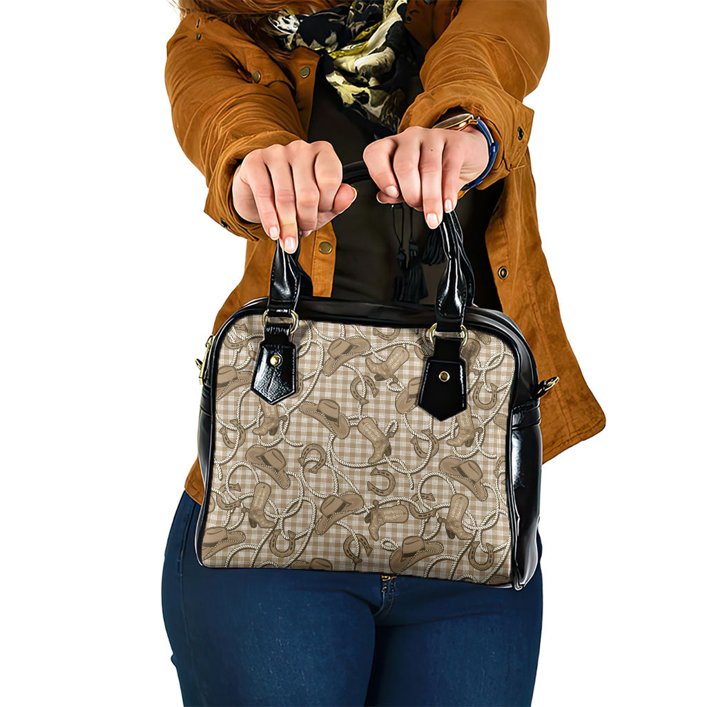 Beige Hawaii Palaka Cowboy Shoulder Handbag Hawaiian Paniolo Festival Spirit LT19 One Size Beige - Polynesian Pride
