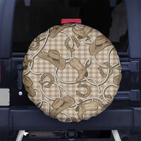 Beige Hawaii Palaka Cowboy Spare Tire Cover Hawaiian Paniolo Festival Spirit LT19 No hole Beige - Polynesian Pride