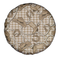 Beige Hawaii Palaka Cowboy Spare Tire Cover Hawaiian Paniolo Festival Spirit LT19 - Polynesian Pride