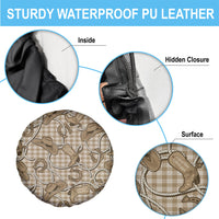 Beige Hawaii Palaka Cowboy Spare Tire Cover Hawaiian Paniolo Festival Spirit LT19 - Polynesian Pride