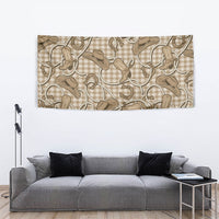 Beige Hawaii Palaka Cowboy Tapestry Hawaiian Paniolo Festival Spirit LT19 - Polynesian Pride