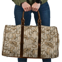 Beige Hawaii Palaka Cowboy Travel Bag Hawaiian Paniolo Festival Spirit LT19 Beige - Polynesian Pride