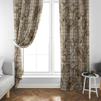 Beige Hawaii Palaka Cowboy Window Curtain Hawaiian Paniolo Festival Spirit LT19 - Polynesian Pride