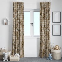Beige Hawaii Palaka Cowboy Window Curtain Hawaiian Paniolo Festival Spirit LT19 - Polynesian Pride