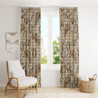 Beige Hawaii Palaka Cowboy Window Curtain Hawaiian Paniolo Festival Spirit LT19 - Polynesian Pride