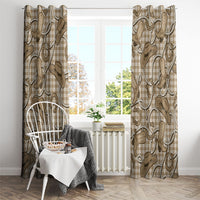 Beige Hawaii Palaka Cowboy Window Curtain Hawaiian Paniolo Festival Spirit LT19 - Polynesian Pride