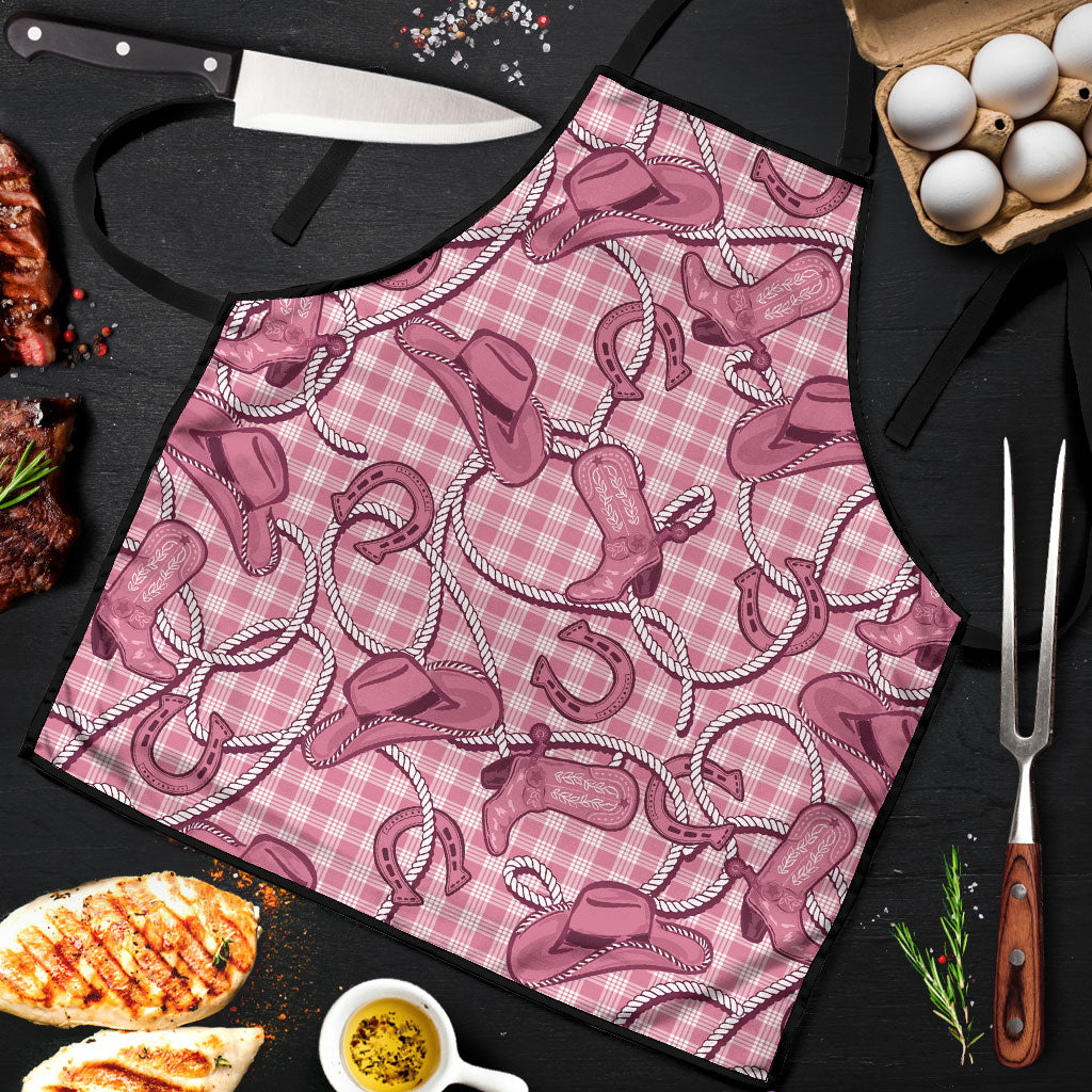 Pink Hawaii Palaka Cowboy Apron Hawaiian Paniolo Festival Spirit LT19 Pink - Polynesian Pride