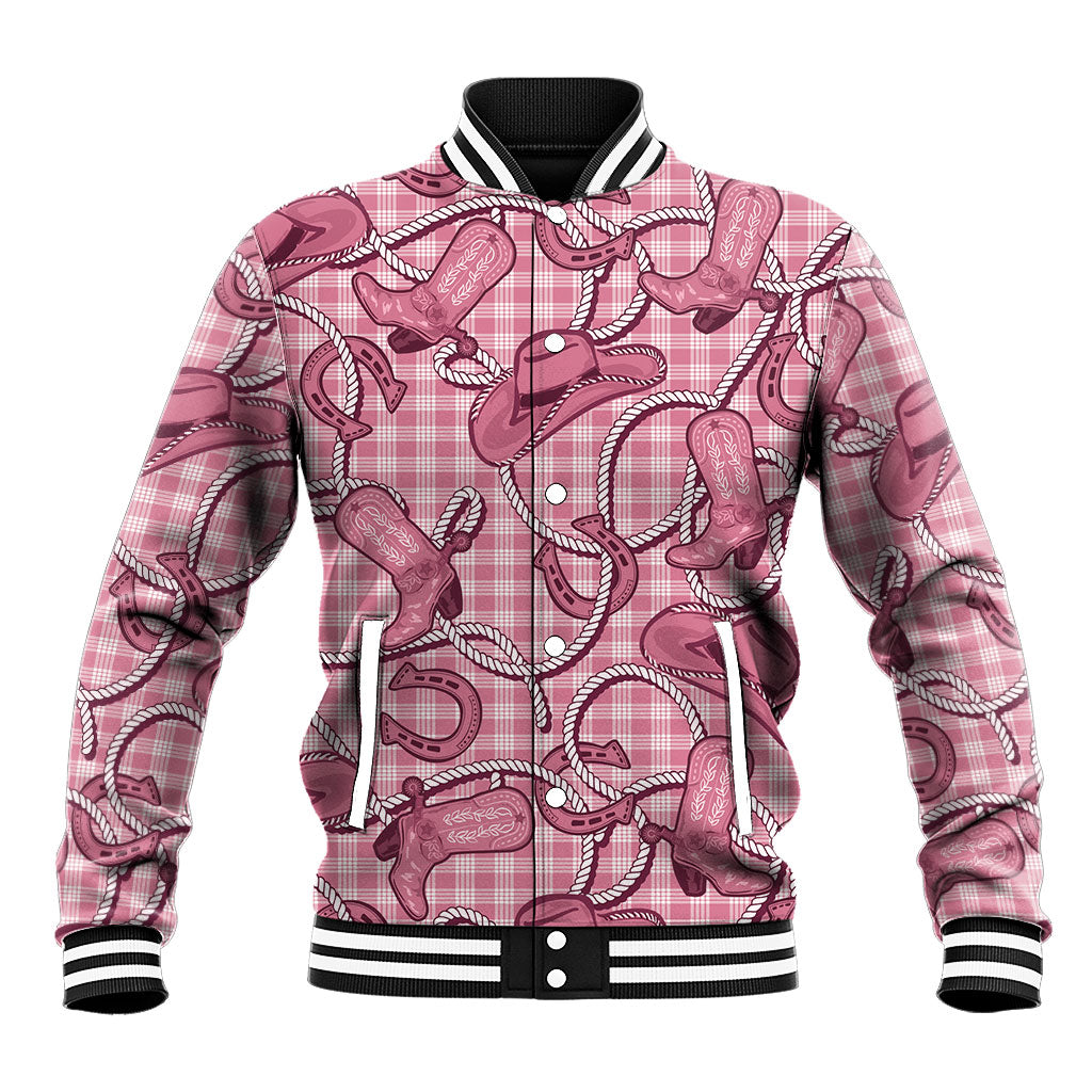 Pink Hawaii Palaka Cowboy Baseball Jacket Hawaiian Paniolo Festival Spirit LT19 Unisex Pink - Polynesian Pride