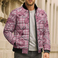 Pink Hawaii Palaka Cowboy Bomber Puffer Jacket Hawaiian Paniolo Festival Spirit LT19 - Polynesian Pride