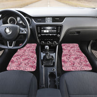 Pink Hawaii Palaka Cowboy Car Mats Hawaiian Paniolo Festival Spirit LT19 Set 2pcs - Front Pink - Polynesian Pride