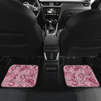 Pink Hawaii Palaka Cowboy Car Mats Hawaiian Paniolo Festival Spirit LT19 Set 2pcs - Back Pink - Polynesian Pride