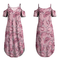 Pink Hawaii Palaka Cowboy Couples Matching Summer Maxi Dress and Hawaiian Shirt Hawaiian Paniolo Festival Spirit LT19 - Polynesian Pride